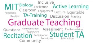 Word cloud of words related to teaching